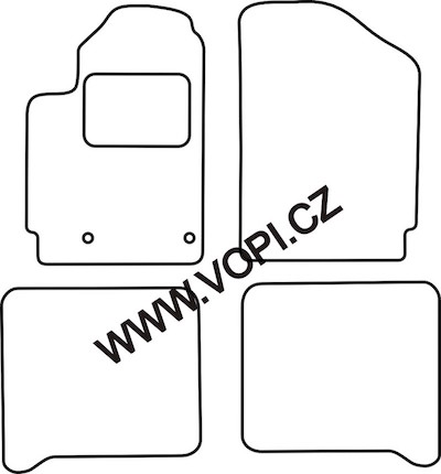 Autokoberce Peugeot Partner MPV přední sada 2006 - Autofit (3645)